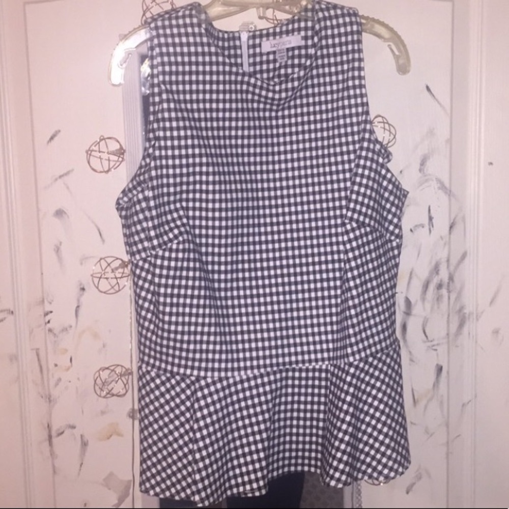 Checkered black and white Blouse